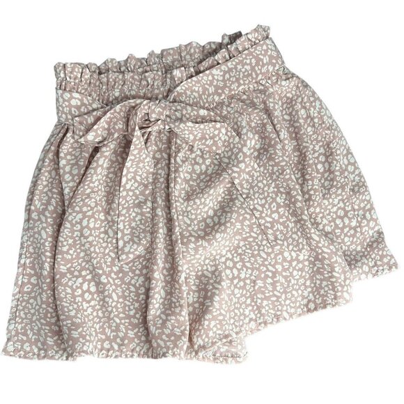 SHEIN Pants - Shein Print Dress Shorts With Tie Lightweight Mauve Color